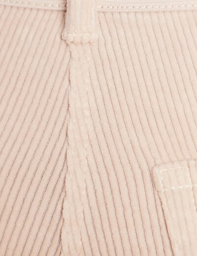 Pantalon large velours côtelé sable femme