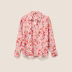 Chemise droite manches longues rouge femme