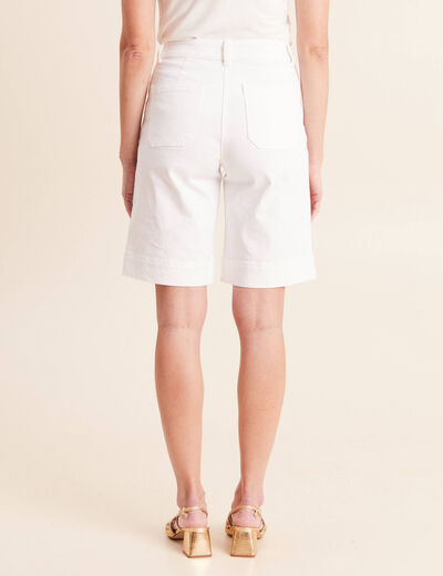 Bermuda blanc femme