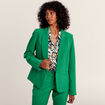 Veste city droite manches 3/4 vert femme
