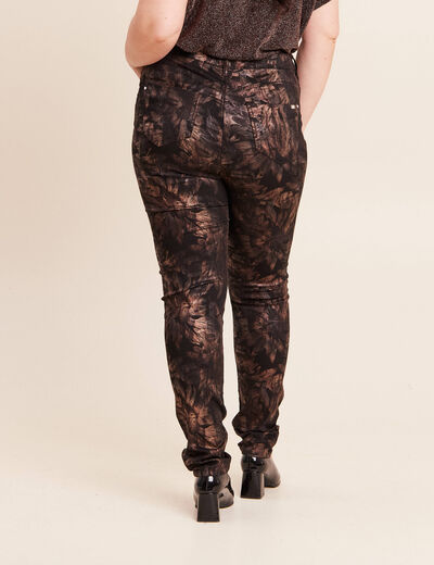 Pantalon ajust&eacute; noir femme