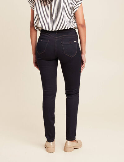 Jean magique ajusté taille standard denim brut femme