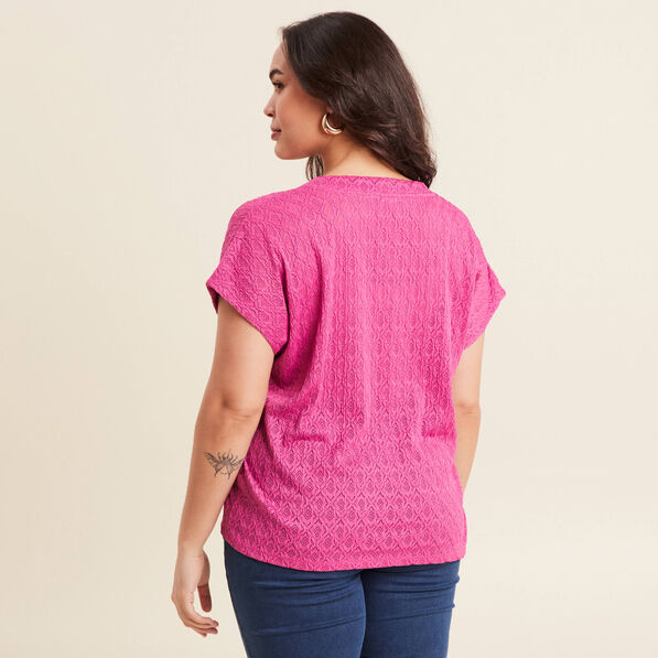 t shirt manches courtes rose femme T-shirt manches courtes rose femme