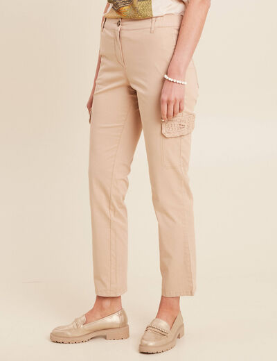 Pantalon jogpant 7/8ème sable femme
