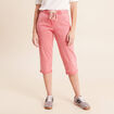 Pantacourt coupe mom rose vif femme