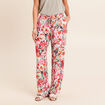 Pantalon large taille standard multicolore femme