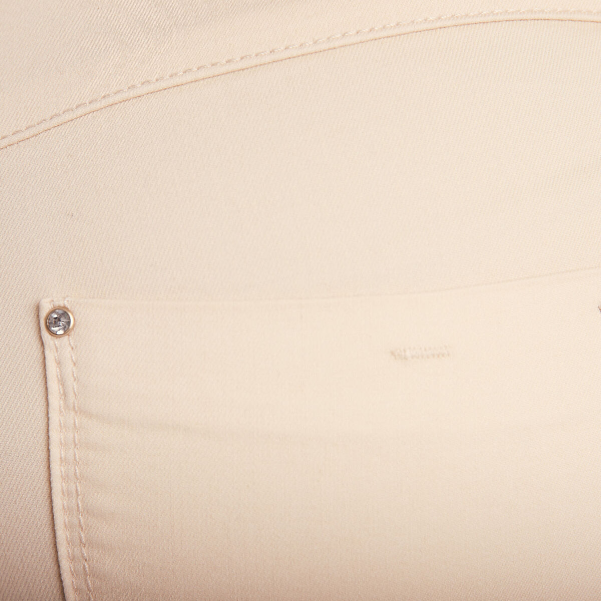 Pantalon ajusté ivoire femme