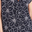 Blouse manches courtes bleu foncé femme