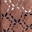 Gilet ajour&eacute; coupe droite courte marron femme