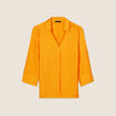 Blouse manches 3/4 jaune moutarde femme