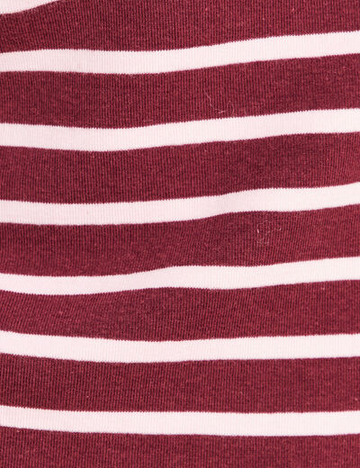 T-shirt col bateau rose femme