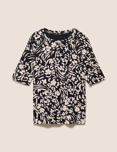 T-shirt en coton biologique noir femme