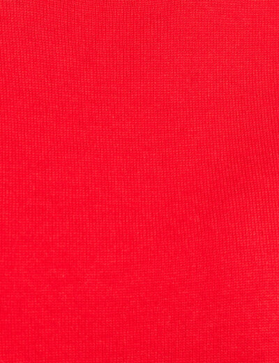 Pull fin col rond manches coudes rouge fluo femme