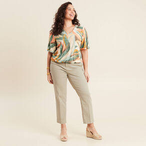 Blouse manches courtes multicolore femme