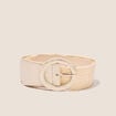 Ceinture large élastiquée ivoire femme
