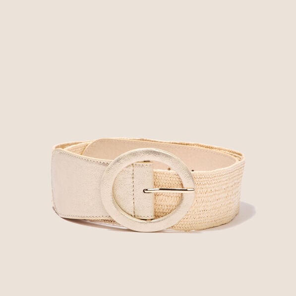 ceinture large elastiquee ivoire femme Ceinture large élastiquée ivoire femme