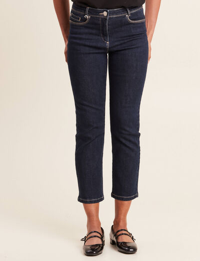 Jean droit 7/8ème denim brut femme