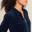 Robe droite velours bleu marine femme