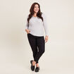 Pull manches longues gris clair femme