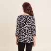 Blouse manches 3/4 noir femme