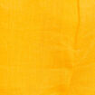 Pantalon coupe chino en lin ceintur&eacute; jaune or femme