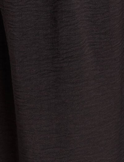 Robe droite ceinturée noir femme