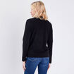 Gilet manches longues zippé noir femme