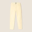 Pantalon ajusté 7/8ème jaune clair femme