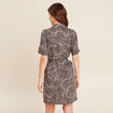 Robe droite ceinturée noir femme