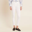 Pantalon léger taille standard 7/8ème blanc femme