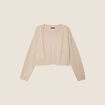 Gilet manches longues couleur or femme