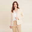 Veste tailleur cintrée ecru femme