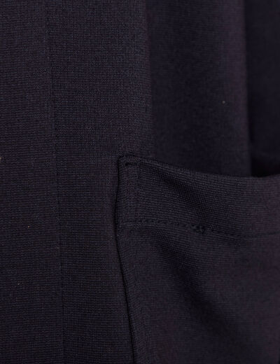 Veste droite réversible bleu foncé femme