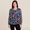 Blouse manches longues bleu femme