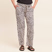 Pantalon large taille standard sable femme
