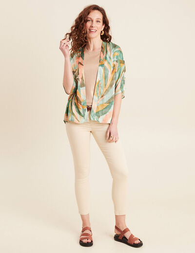 Veste esprit kimono multicolore femme
