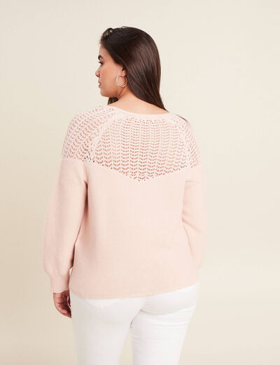 Pull confectionné en France vieux rose femme