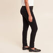 Jean coupe ajust&eacute;e avec broderie noir femme