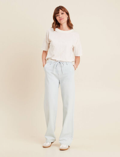 T-shirt manches courtes ecru femme