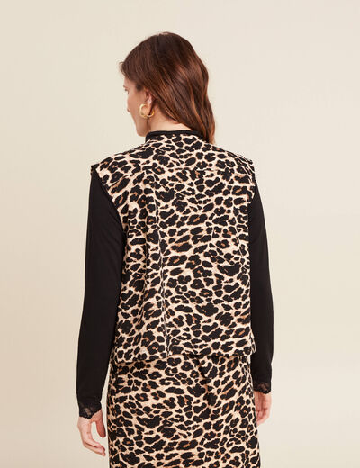 Gilet sans manches creme femme