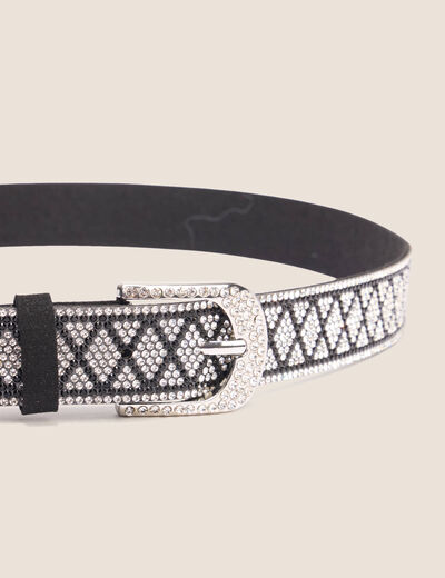 Ceinture fine couleur argent femme