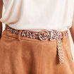 Jupe avec ceinture amovible marron clair femme