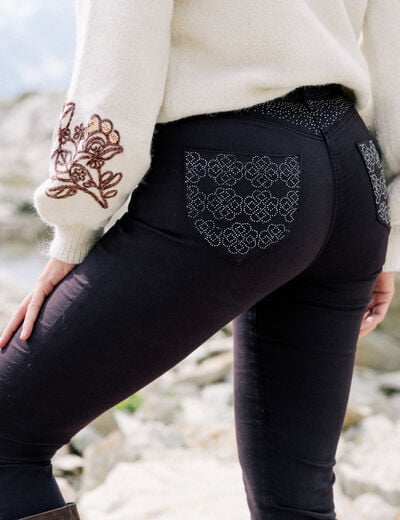 Pantalon magique Le L&eacute;ger coupe ajust&eacute;e marron fonc&eacute; femme