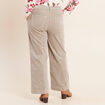 Pantalon large velours c&ocirc;tel&eacute; vert clair femme