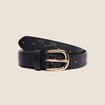 Ceinture fine ajour&eacute;e noir femme