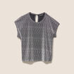 T-shirt manches courtes gris argent femme