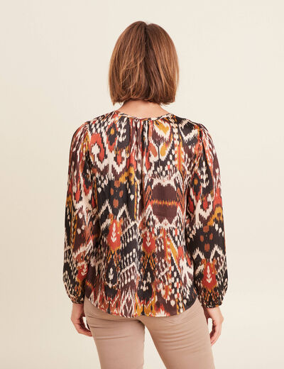 Blouse manches longues noir femme