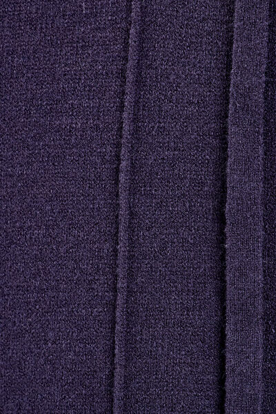 Robe pull droite avec capuche bleu foncé femme