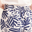 Pantalon fluide taille haute blanc femme