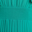 Robe longue &eacute;vas&eacute;e &agrave; volants vert menthe femme